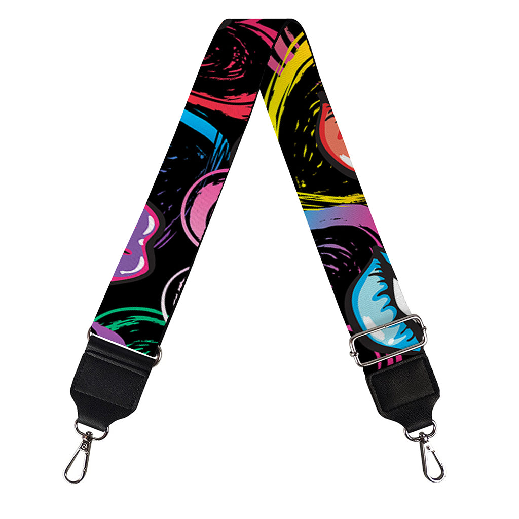 Funky Kiss Lips Pattern Print Bag Strap