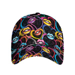 Funky Kiss Lips Pattern Print Baseball Cap