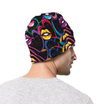 Funky Kiss Lips Pattern Print Beanie