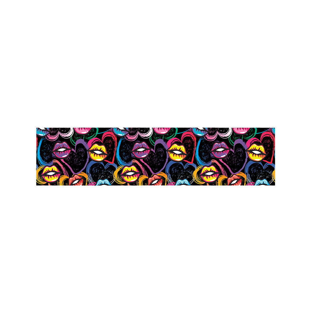 Funky Kiss Lips Pattern Print Bed Runner