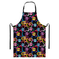 Funky Kiss Lips Pattern Print Bib Apron With Pocket