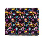 Funky Kiss Lips Pattern Print Bifold Wallet