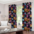 Funky Kiss Lips Pattern Print Dimout Grommet Curtains