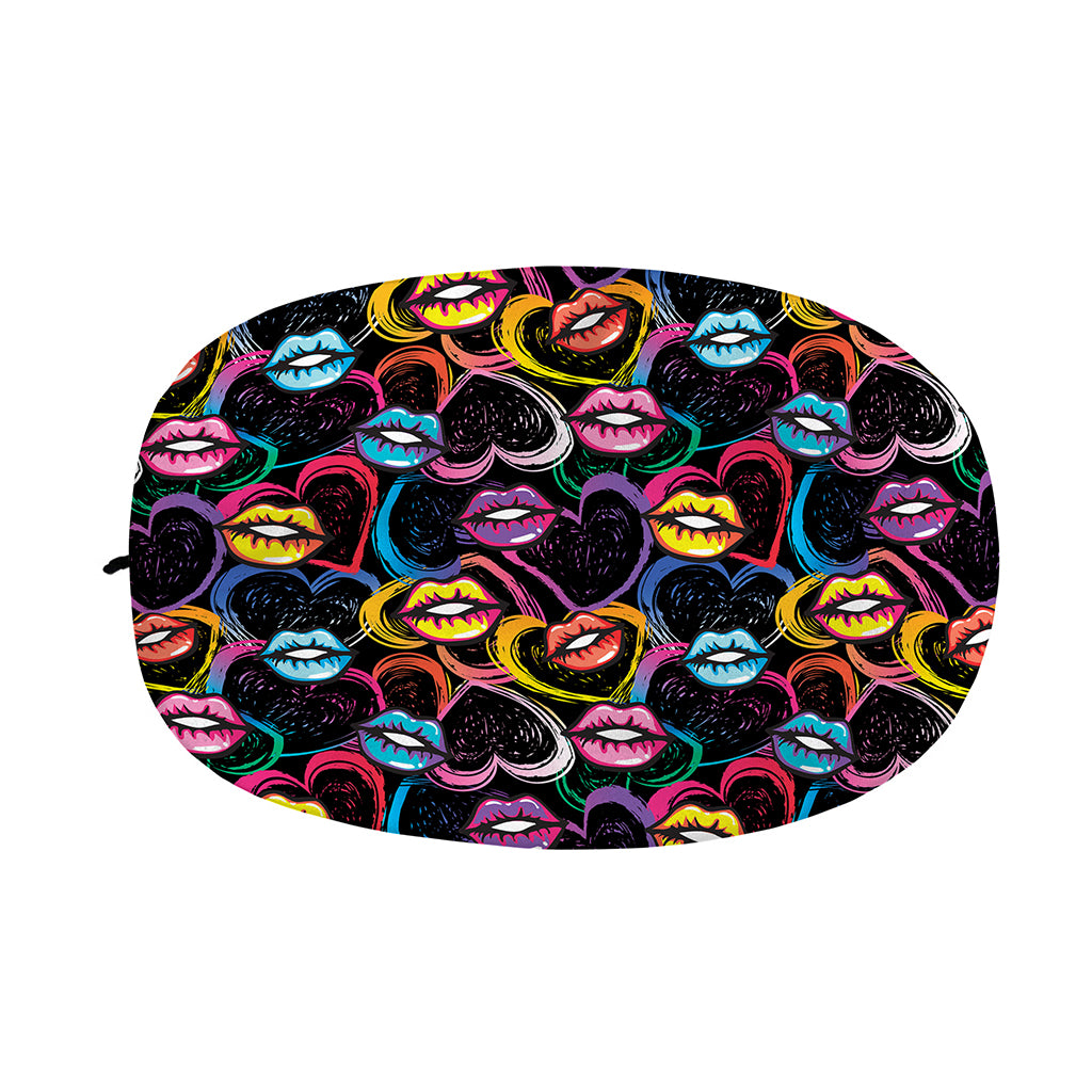 Funky Kiss Lips Pattern Print Car Side Mirror Covers