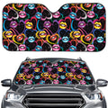 Funky Kiss Lips Pattern Print Car Windshield Sun Shade