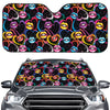 Funky Kiss Lips Pattern Print Car Windshield Sun Shade