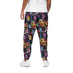 Funky Kiss Lips Pattern Print Cotton Pants