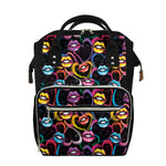 Funky Kiss Lips Pattern Print Diaper Bag