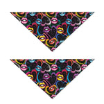 Funky Kiss Lips Pattern Print Dog Bandana