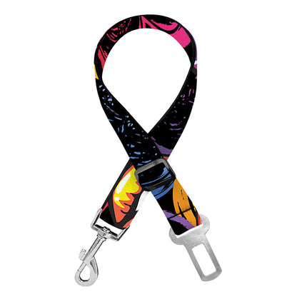 Funky Kiss Lips Pattern Print Dog Seat Belt