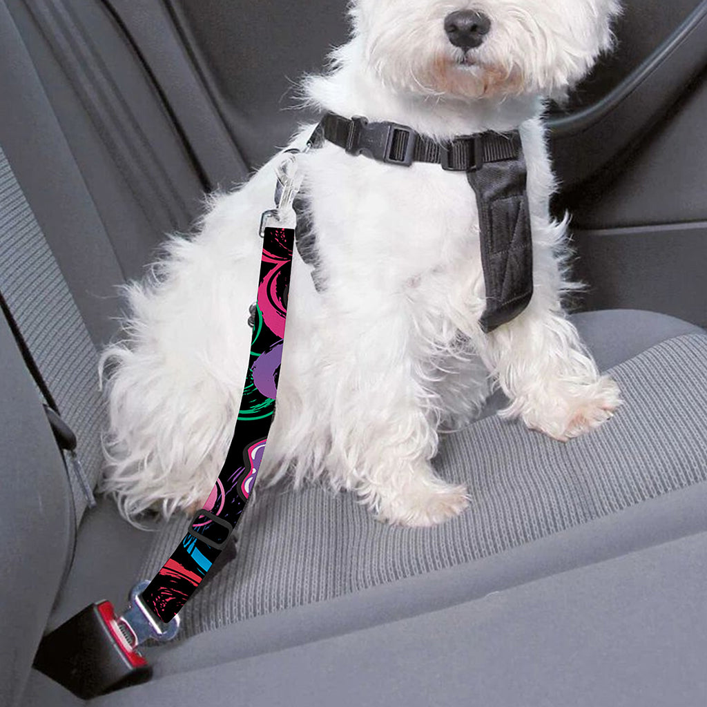Funky Kiss Lips Pattern Print Dog Seat Belt