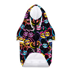Funky Kiss Lips Pattern Print Dog Zip Up Hoodie