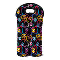 Funky Kiss Lips Pattern Print Double Neoprene Wine Tote