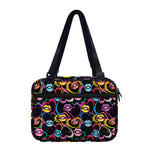 Funky Kiss Lips Pattern Print Double Strap Bible Bag