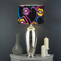 Funky Kiss Lips Pattern Print Drum Lamp Shade