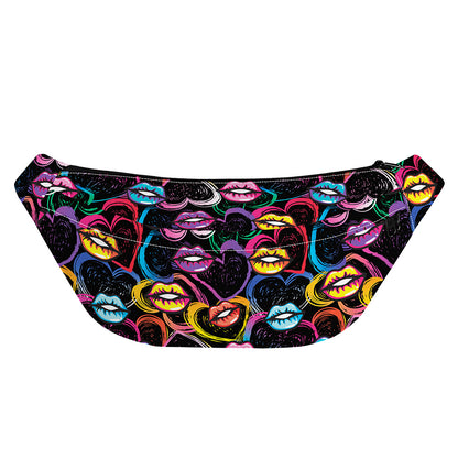Funky Kiss Lips Pattern Print Fanny Pack