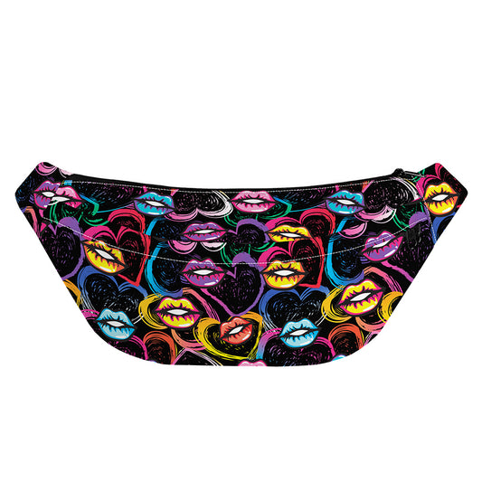 Funky Kiss Lips Pattern Print Fanny Pack