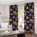Funky Kiss Lips Pattern Print Grommet Curtains