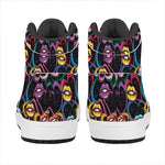 Funky Kiss Lips Pattern Print High Top Leather Sneakers