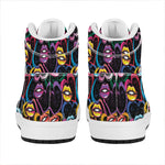 Funky Kiss Lips Pattern Print High Top Leather Sneakers