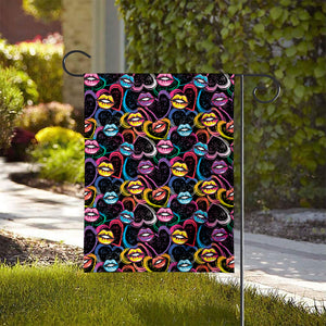 Funky Kiss Lips Pattern Print House Flag