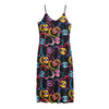 Funky Kiss Lips Pattern Print Jersey Midi Cami Dress