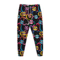 Funky Kiss Lips Pattern Print Jogger Pants