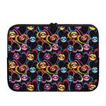 Funky Kiss Lips Pattern Print Laptop Sleeve