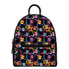 Funky Kiss Lips Pattern Print Leather Backpack