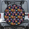 Funky Kiss Lips Pattern Print Leather Spare Tire Cover