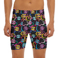 Funky Kiss Lips Pattern Print Men's Long Boxer Briefs