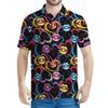 Funky Kiss Lips Pattern Print Men's Polo Shirt