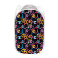Funky Kiss Lips Pattern Print Mesh Laundry Hamper