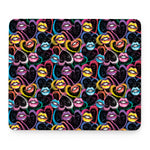 Funky Kiss Lips Pattern Print Mouse Pad