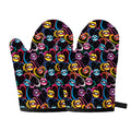 Funky Kiss Lips Pattern Print Oven Mitts