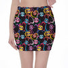 Funky Kiss Lips Pattern Print Pencil Mini Skirt