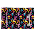 Funky Kiss Lips Pattern Print Placemat