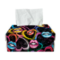 Funky Kiss Lips Pattern Print Rectangle Tissue Box Cover