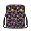 Funky Kiss Lips Pattern Print Rectangular Crossbody Bag