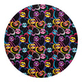 Funky Kiss Lips Pattern Print Round Blanket
