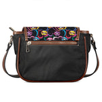 Funky Kiss Lips Pattern Print Saddle Bag