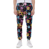 Funky Kiss Lips Pattern Print Scuba Joggers