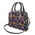 Funky Kiss Lips Pattern Print Shoulder Handbag