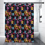 Funky Kiss Lips Pattern Print Shower Curtain
