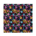 Funky Kiss Lips Pattern Print Silk Bandana