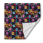 Funky Kiss Lips Pattern Print Silk Bandana