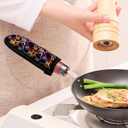 Funky Kiss Lips Pattern Print Skillet Handle Cover
