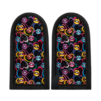 Funky Kiss Lips Pattern Print Skillet Handle Cover