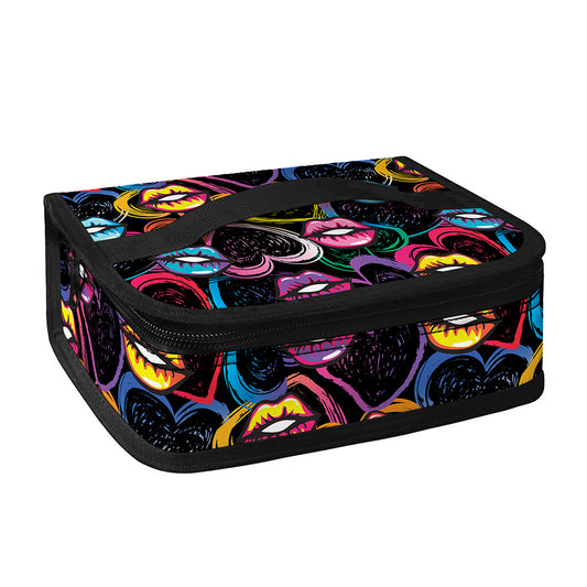 Funky Kiss Lips Pattern Print Small Lunch Bag