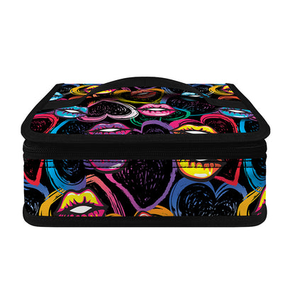 Funky Kiss Lips Pattern Print Small Lunch Bag